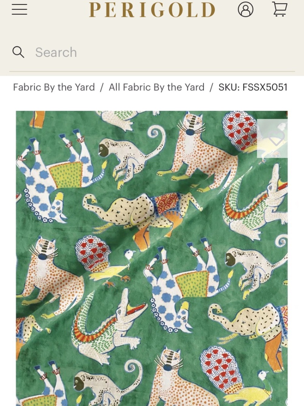 Hullabaloo Green Patterned fabric unused 6 yards in two cuts - see details